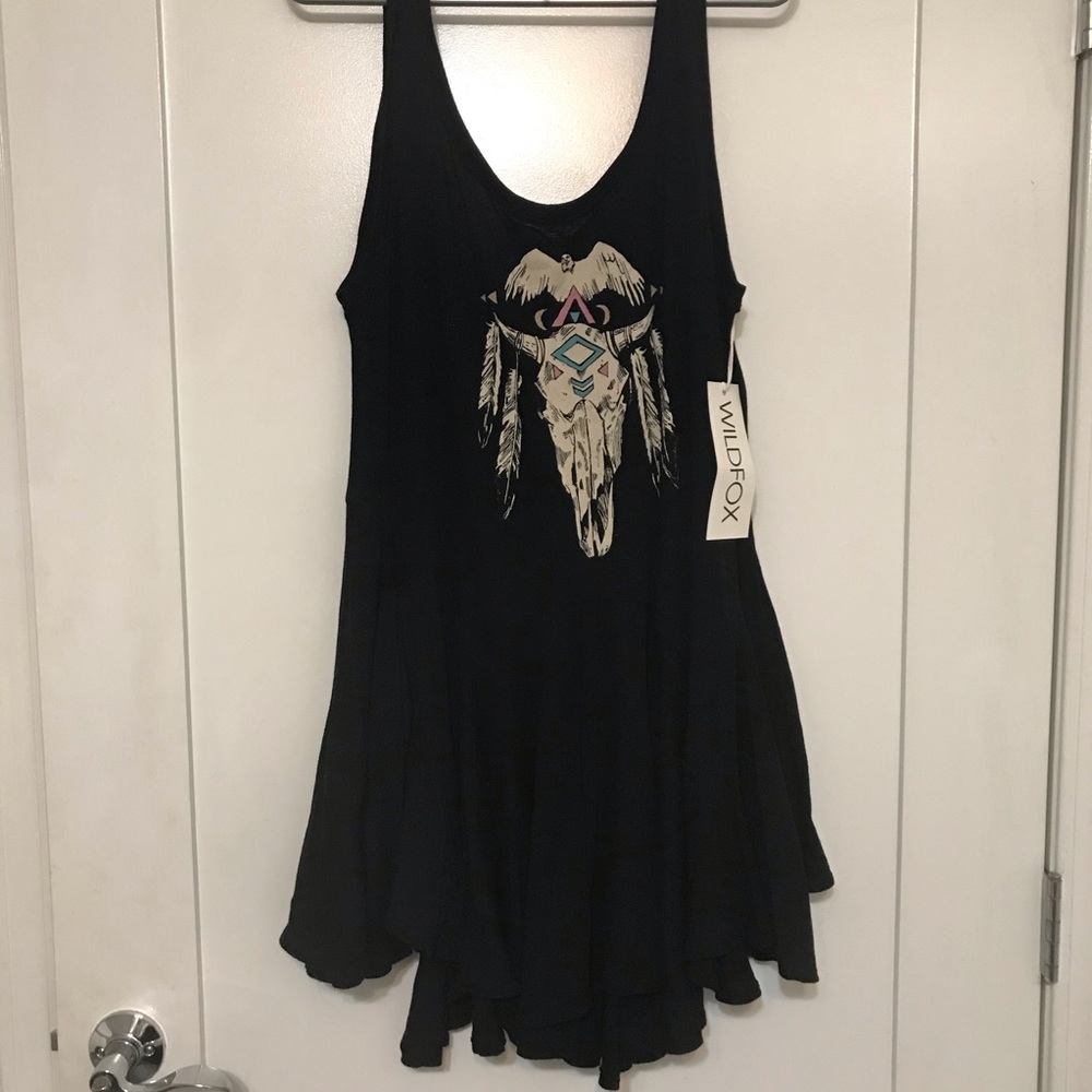 WILDFOX Skull & Feathers Tunic Dress